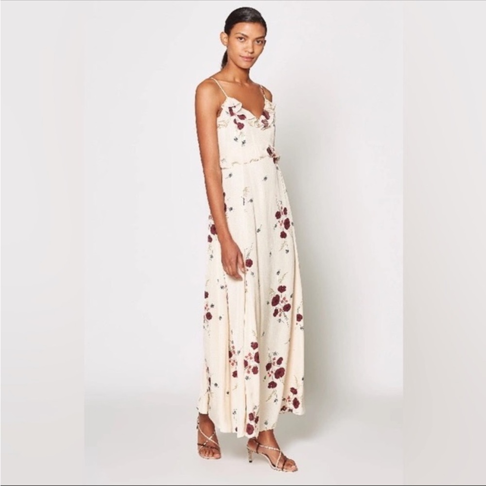 Joie Cassiel Floral Ruffle Maxi Dress Size 0